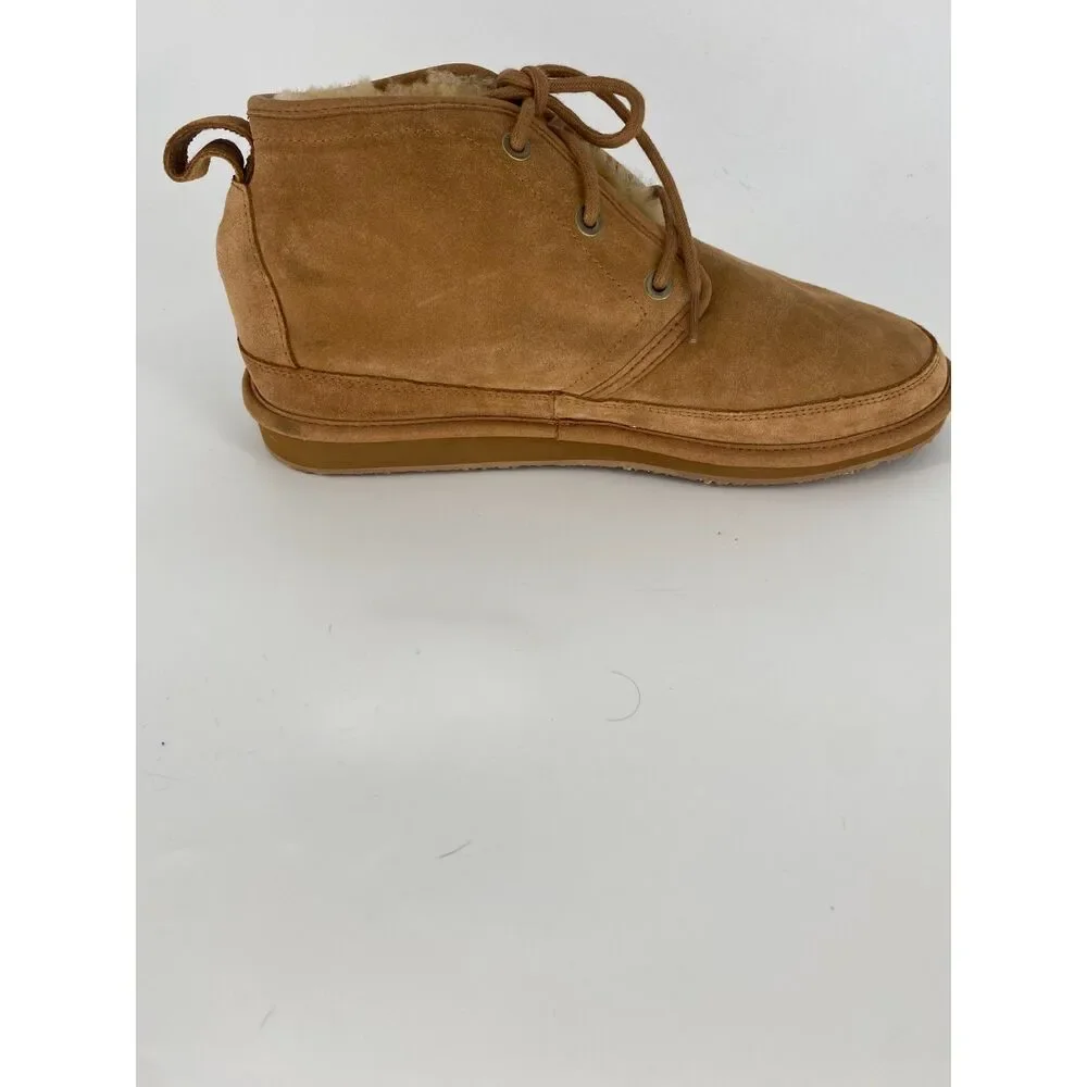 L.L. Bean Wicked Good Lodge Chukka Boots Mens 10 Med Suede Shearling Moccasin